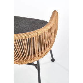 Scaun K400, stejar natural/negru, 55X37X74 CM