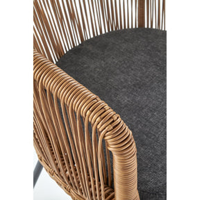 Scaun K400, stejar natural/negru, 55X37X74 CM