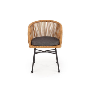 Scaun K400, stejar natural/negru, 55X37X74 CM