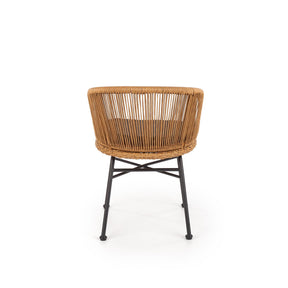 Scaun K400, stejar natural/negru, 55X37X74 CM