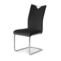 Scaun tapitat cu piele ecologica neagra K224, 44X59X100 CM