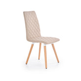 Scaun sufragerie K282, stofa bej, 56x44x93 cm