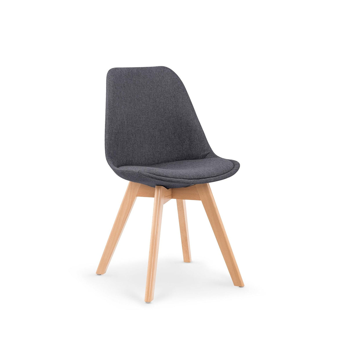 Scaun tapitat din lemn gri inchis K303, 48X54X83 CM