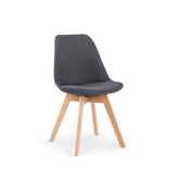Scaun tapitat din lemn gri inchis K303, 48X54X83 CM