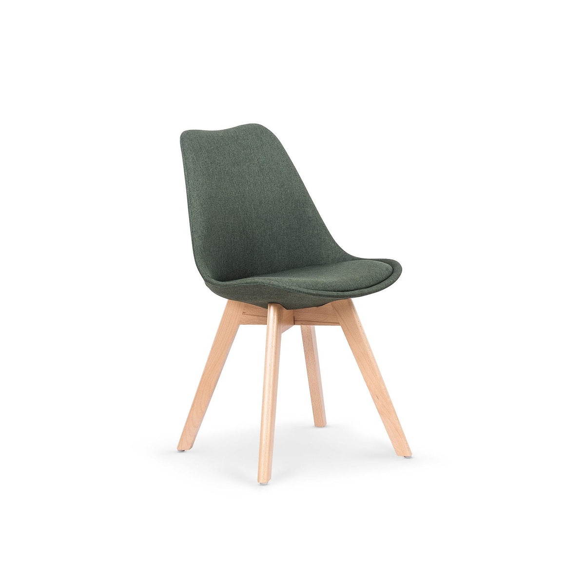 Scaun tapitat din lemn verde K303, 48X54X83 CM