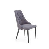 Scaun tapitat K365, gri, 52x57x90 cm