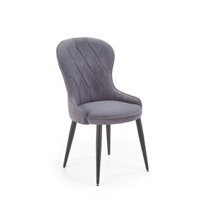 Scaun tapitat K366, gri, 52x58x92 cm