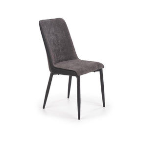 Scaun tapitat K368, gri inchis, 45x58x92 cm