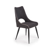 Scaun tapitat K369, gri inchis, 48x58x92 cm