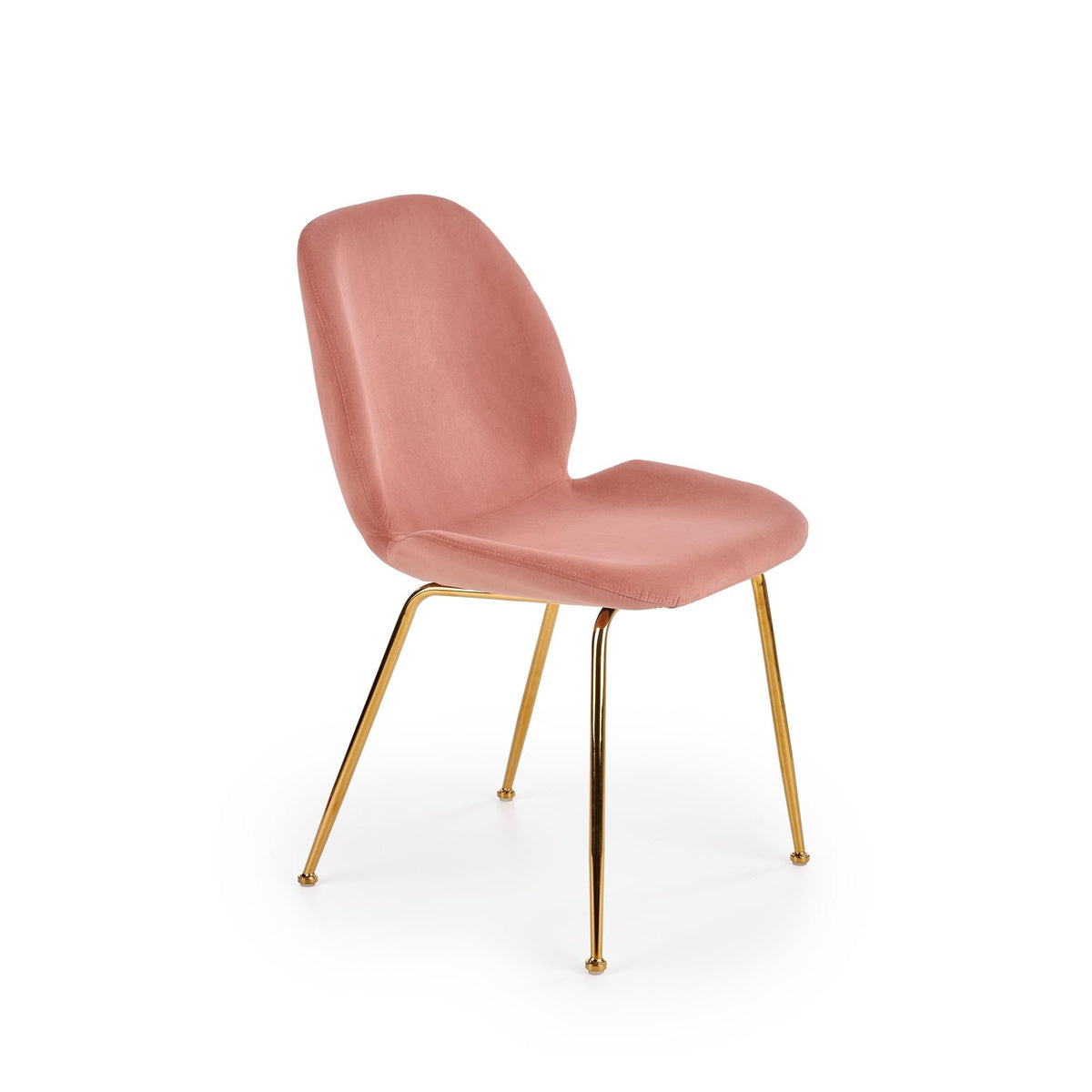 Scaun tapitat K381, roz, 48x58x88 cm