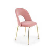 Scaun tapitat K385, roz, 54x59x88 cm