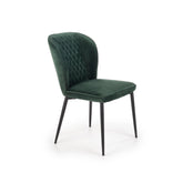 Scaun tapitat K399, verde, 50x60x84 cm