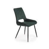 Scaun tapitat K404, verde, 52x58x88 cm