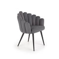 Scaun tapitat K410, gri inchis, 65x62x85 cm
