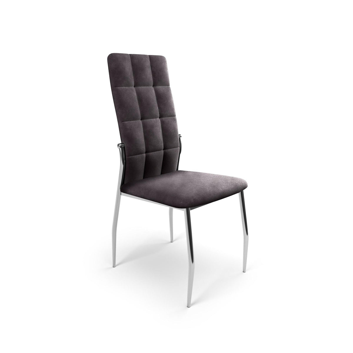 Scaun tapitat K416, gri, 43x54x101 cm