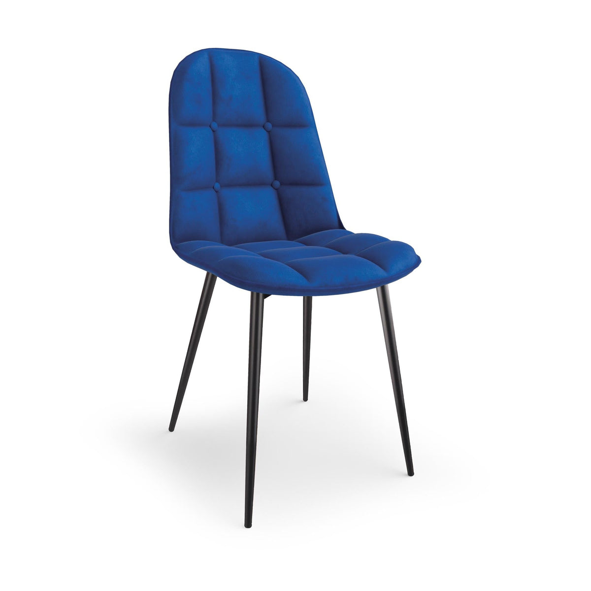 Scaun tapitat K417, albastru, 46x56x87 cm