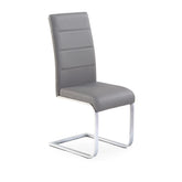 Scaun bucatarie tapitat cu piele ecologica gri K85, 43X56X100 CM