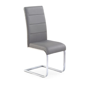Scaun bucatarie tapitat cu piele ecologica gri K85, 43X56X100 CM