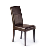 Scaun tapitat cu piele ecologica wenge Kerry, 46X45X95 CM