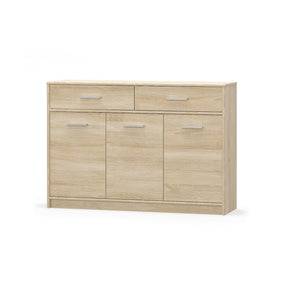 Comoda cu 2 sertare si 3 usi Tips stejar sonoma, 123x34x85 cm