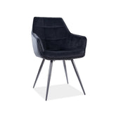 Scaun Lilia, negru, 59x45x90 cm