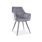 Scaun Lilia, gri, 59x45x90 cm