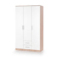 Dulap LIMA S-3, alb/sonoma, 120x52x205 cm
