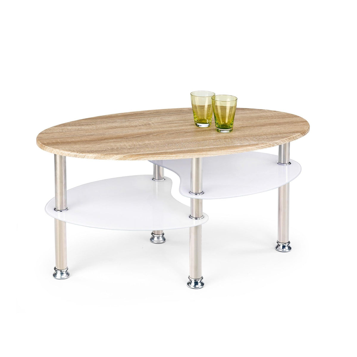 Masuta de cafea pentru living stejar sonoma-alb Medea, 90X50X45 CM