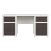 Birou calculator mare KASPIAN, alb mat/wenge 160X65X77 CM