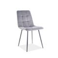Scaun tapitat MILA, gri, 47x45x87