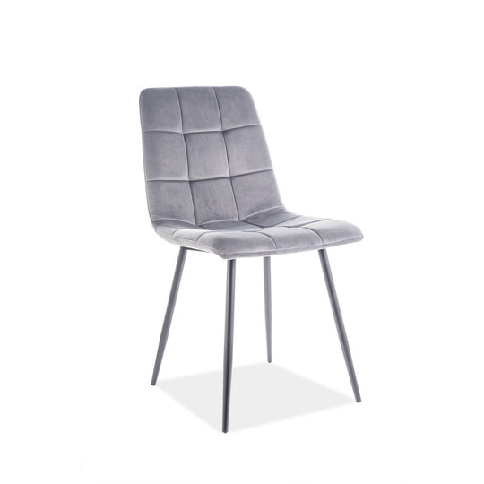 Scaun tapitat MILA, gri, 47x45x87