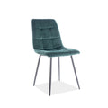 Scaun tapitat MILA, verde, 47x45x87