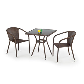 Masa patrata de gradina Mobil, 70X70X74 CM - SCAUNELE NU SUNT INCLUSE - ACAJU 