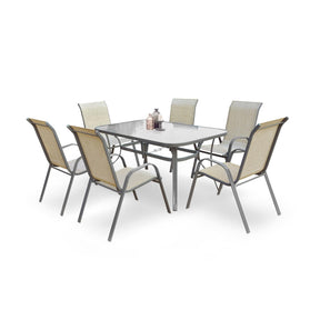 Masa dreptunghiulara gradina Mosler, 150X90X72 CM - SCAUNELE NU SUNT INCLUSE - ACAJU 