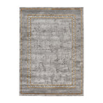Covor MARMARIS 404, 80x150 cm, forma dreptunghiulara, fibre sintetice, gri/auriu