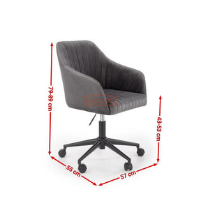 Scaun birou Fresco, gri, 57x55x79/89 cm