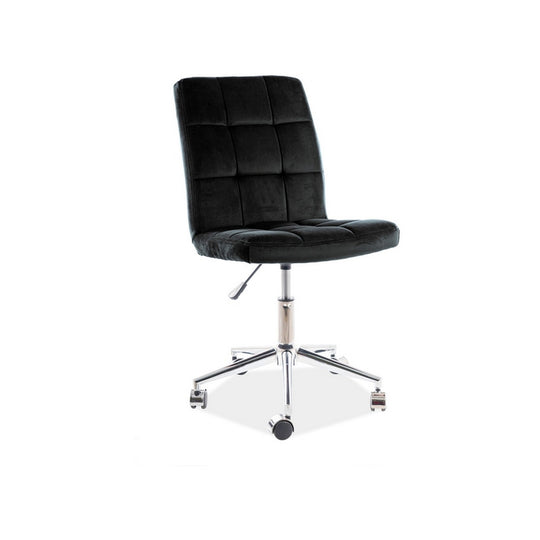 Scaun tapitat Q-020, negru, 87x45-55x45x40