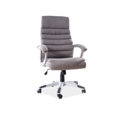 Scaun birou gri de stofa Q-087, inaltime reglabila, 66X50X115/125