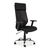 Scaun ergonomic cu brate negru Q-211, inaltime reglabila, 69X46X115/124