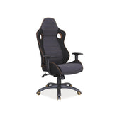 Scaun de gaming Q-229, stofa/plastic, negru/gri, 66X50X117-127 cm