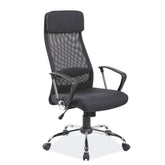 Scaun birou suport lombar negru Q-345, 62X49X118/128