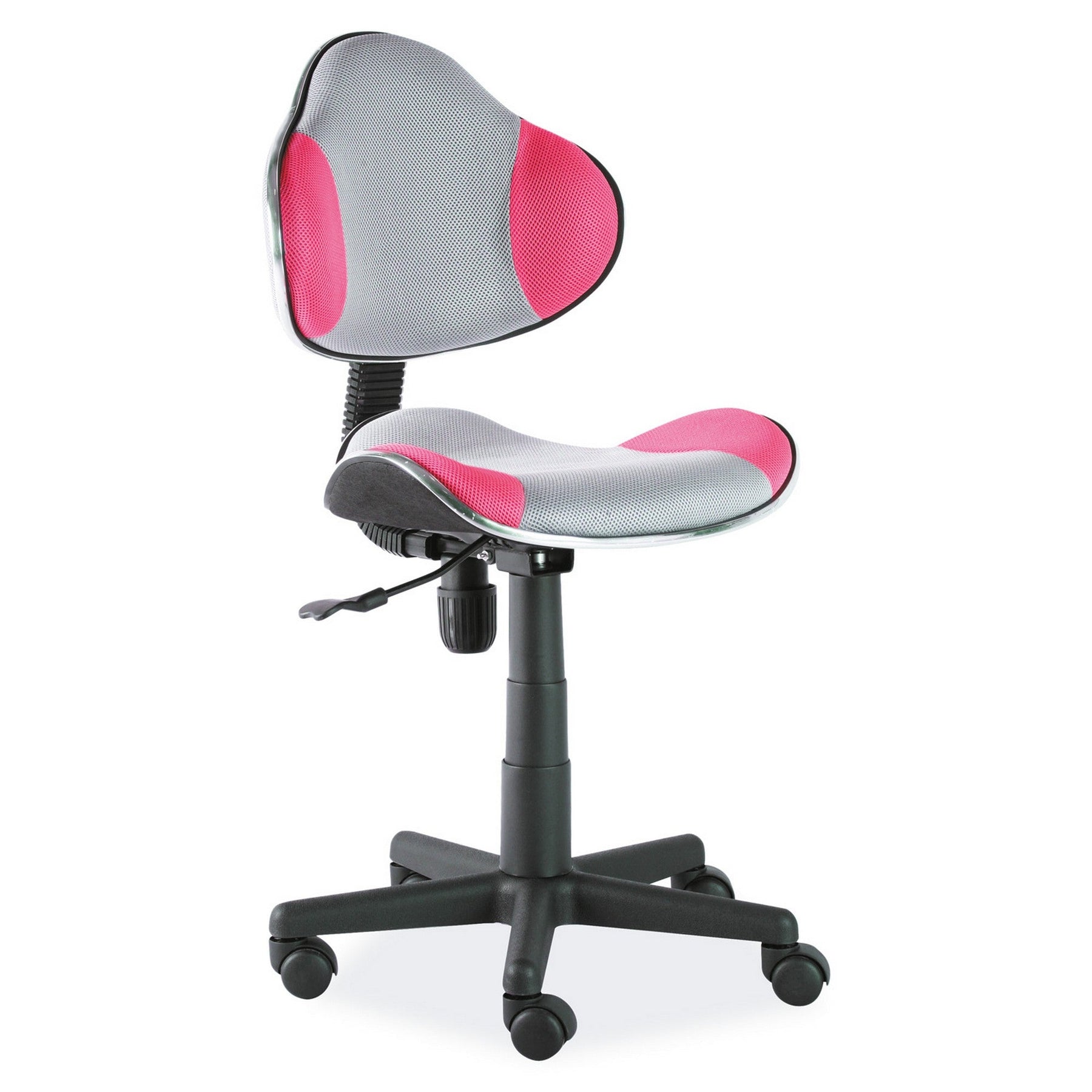 Scaun ergonomic de birou copii gri-roz Q-G2, 48X41X78/95