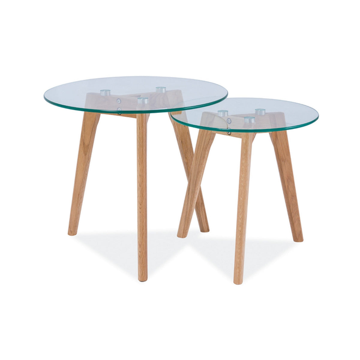 Masute cafea moderne sticla Oslo S2, 45x40/40x40 cm