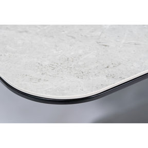 Masa PALLAS efect de marmura/negru 160(210)x90
