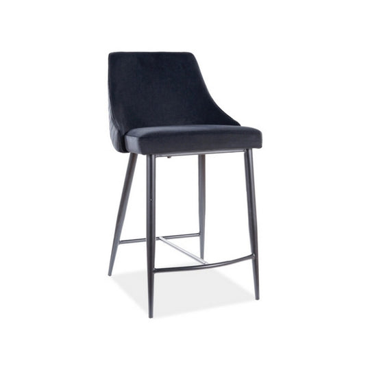 Scaun de bar PIANO B H-2, negru, 47x42x88 cm