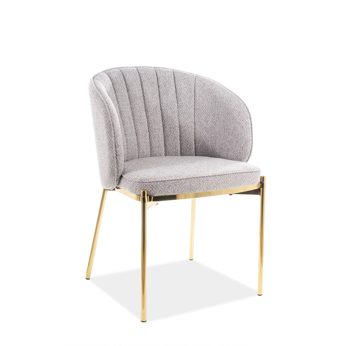Scaun tapitat PRADO, gri, 44x52x82