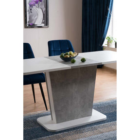 Scaun CHIC, albastru inchis/negru, stofa catifelata/metal, 50x43x88 cm