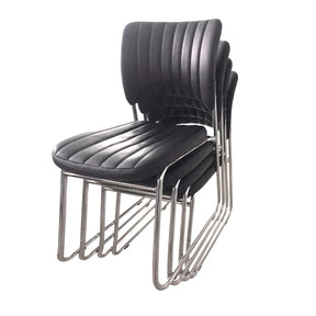 Scaune tapitate imitatie piele Rapid Black, 48X58X83 CM