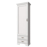 Dulap Tiffany (Tiffy), alb vintage, 69x39,5x212 cm