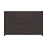 Comoda wenge cu 4 sertare si 2 usi Kaspian, 143.5X40.5X92 CM